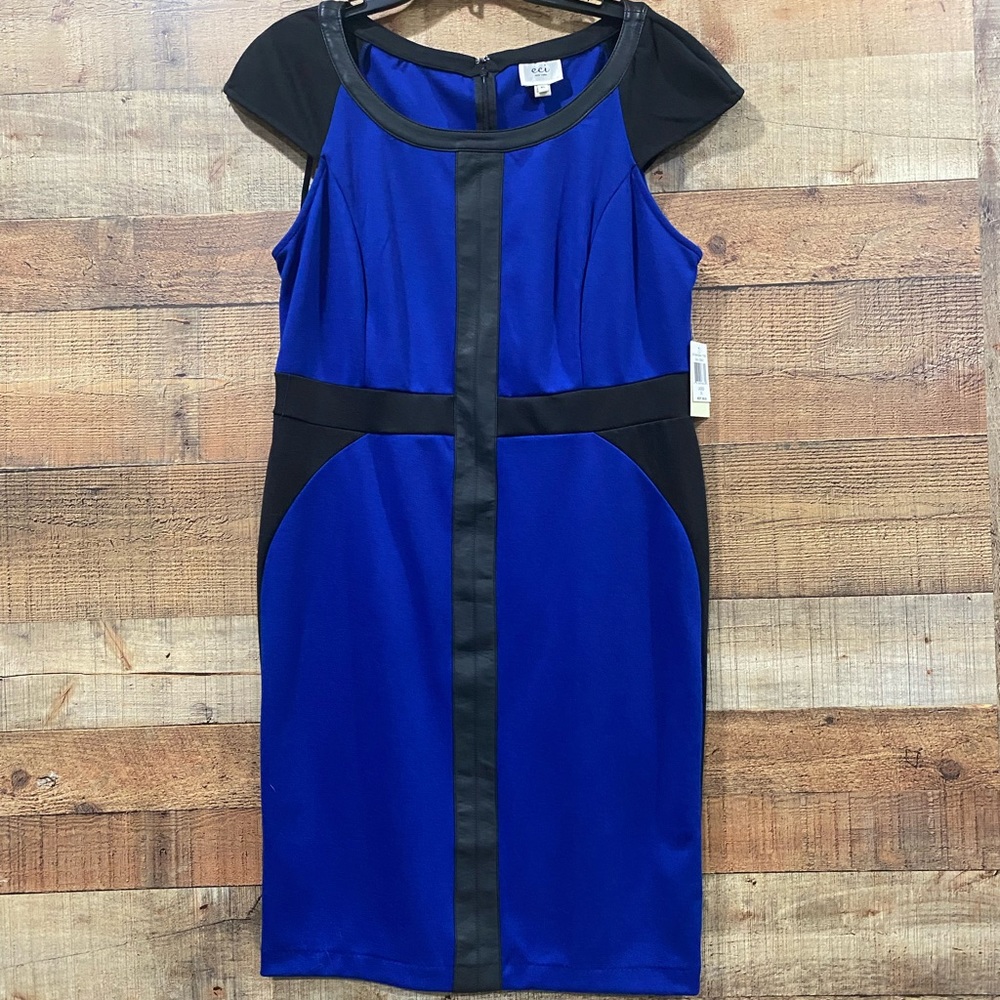 New With Tags ECI New York Designer Cobalt Blue Dress Size XL